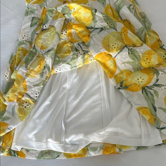 Pappagallo Lemon Print Dress - Yellow and White - 4 - Picture 6 of 7